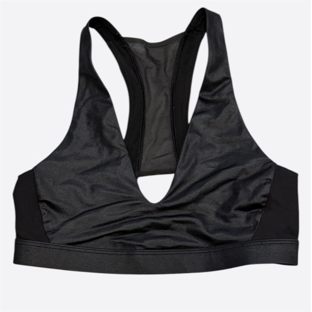 Victoria’s Secret Black Satin Sports Bra size Extra Small